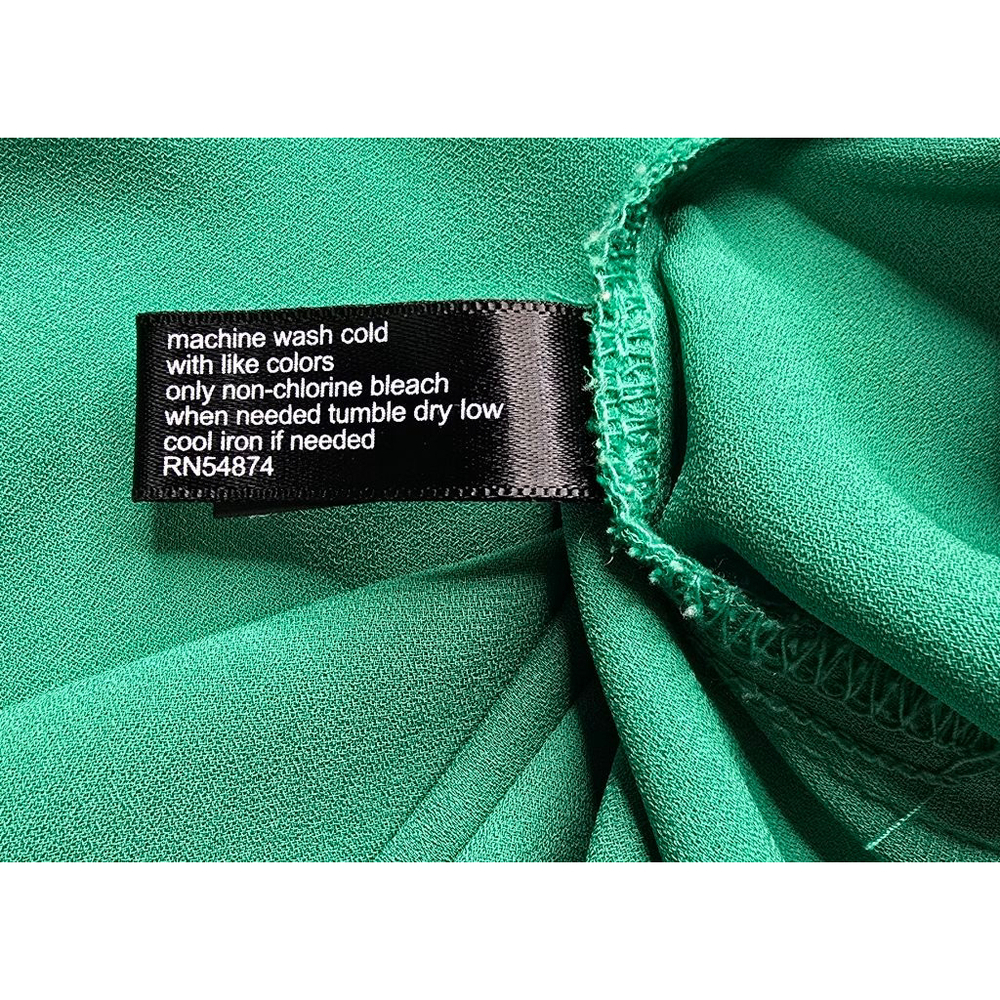 The Limited XL Green Tunic Blouse Long Sleeve V Neck Flowy Top - Picture 6 of 11